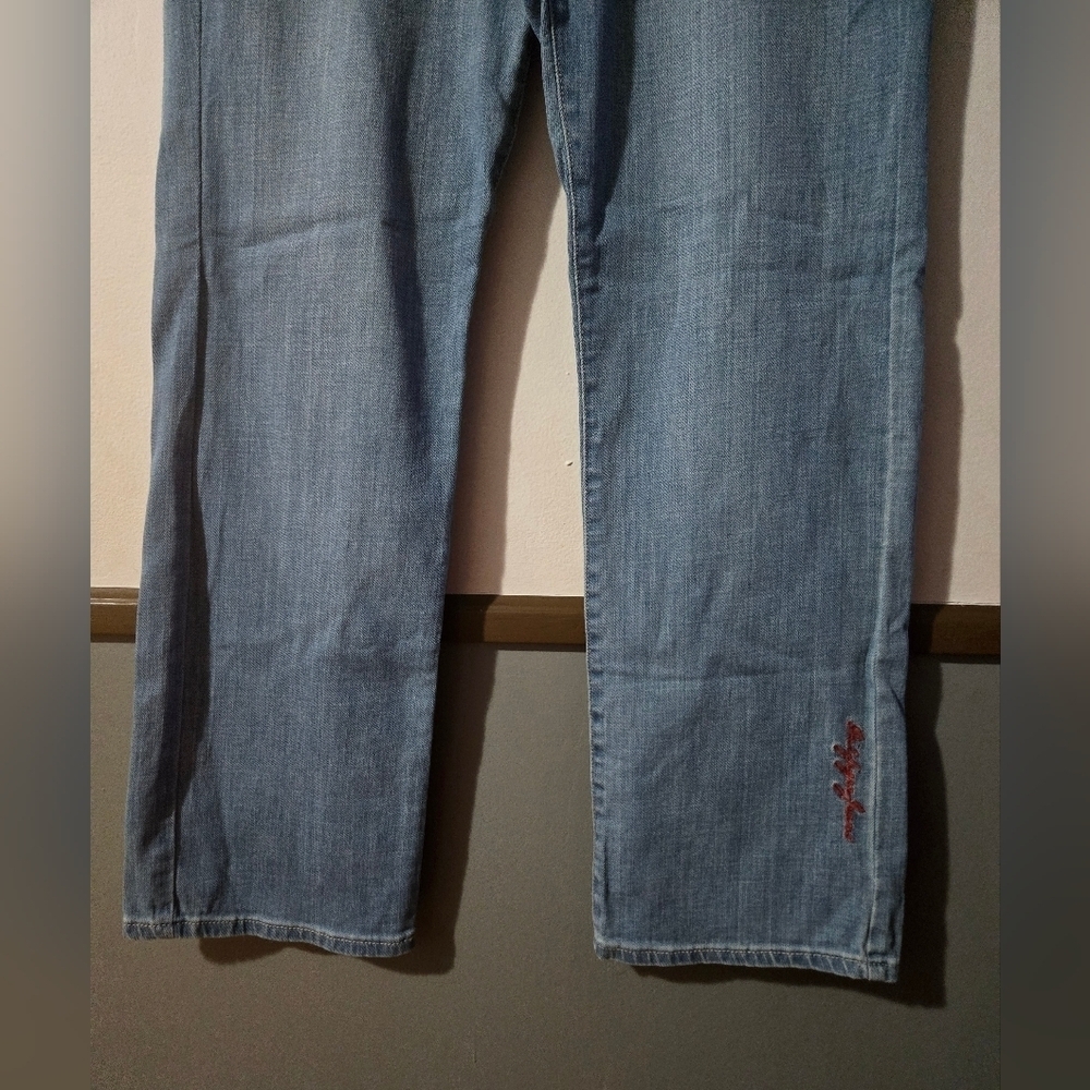 Tommy Hilfiger Tribeca Star Love You More Straight Jeans Womens Size 12 Y2K - Picture 8 of 11
